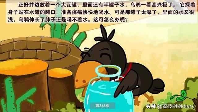 乌鸦喝水绘本故事简笔画完整版？